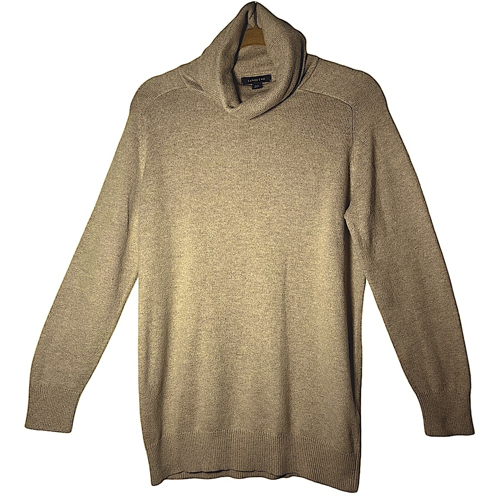 Lands End Cotton Wool blend Turtle neck‎ sweater size Medium
